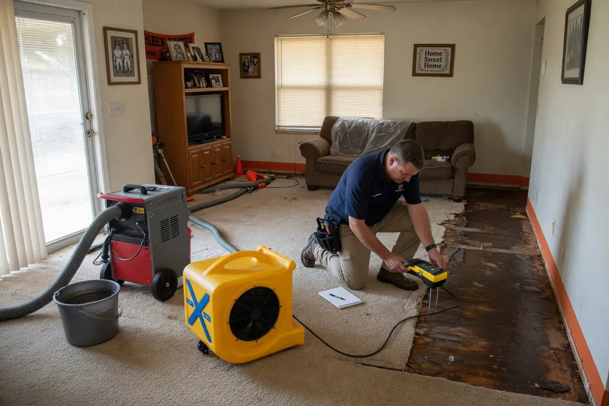 Broken Arrow Water Damage Restoration OK, LLC crew at work